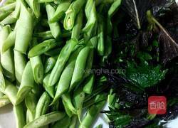 紫苏肉沫炒四季豆的做法图解1