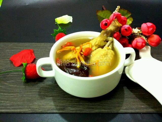 虫草花煲土鸡汤