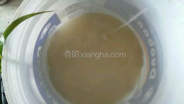 把糯米和黄软米泡上半个小时。