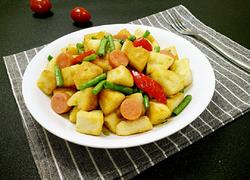 豆角火腿炒馒头