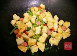 豆角火腿炒馒头的做法图解10