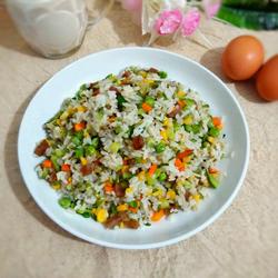 彩色炒饭(简易版)的做法[图]