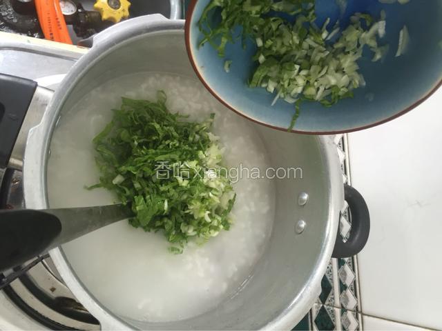 出锅加入白菜煲两分钟