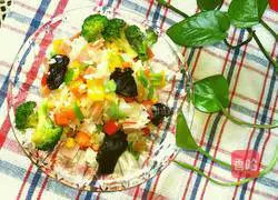 Illustration of how to make ham and mixed fried rice 5