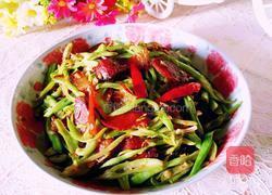 四季豆炒腊肉的做法图解10