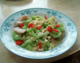 丝瓜炒肉片[图]
