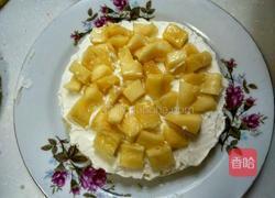 没有抹刀做的奶油水果蛋糕的做法图解3