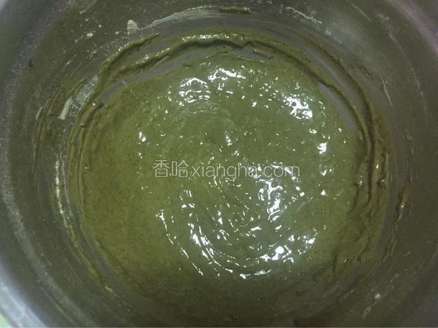 拌好的抹茶糊