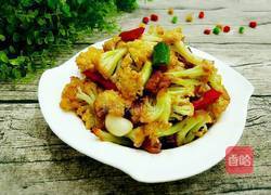 五花肉炒有机菜花的做法图解11