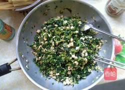 小油菜豆腐虾皮包子的做法图解4