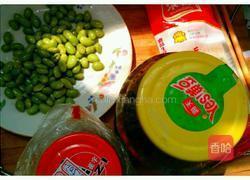 鲜豆炒面的做法图解1