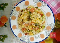 火腿肠蛋炒饭的做法图解8