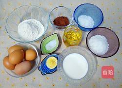 可可戚风(八寸)的做法图解1