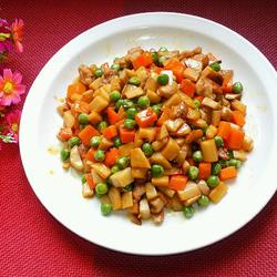 宫爆杏鲍菇的做法[图]