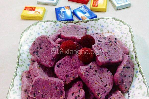 奶香紫薯芝麻饼