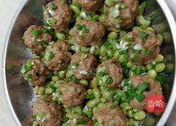 肉丸毛豆的做法图解4