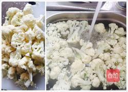 火腿炒菜花的做法图解1