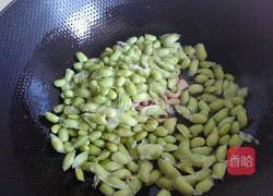 青椒毛豆炒肉丝的做法图解3