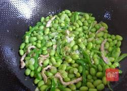 青椒毛豆炒肉丝的做法图解7