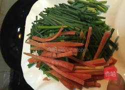 韭苔炒鸡蛋的做法图解3