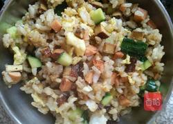 鸡蛋火腿炒饭的做法图解6