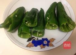 瘦肉酿青椒的做法图解3