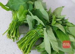 蒜茸红薯叶的做法图解1