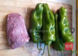 青椒塞肉的做法图解1
