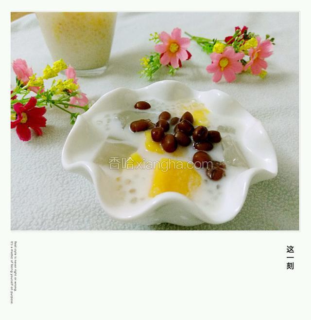 红豆凉粉西米露