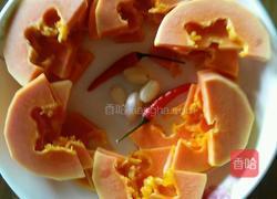 虾仁木瓜面的做法图解2