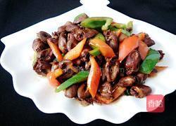 双椒炒鸡心的做法图解14