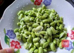 豆米炒肉丝的做法图解1