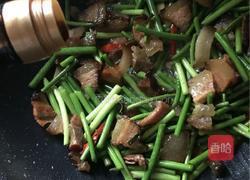 蒜苔炒腊肉的做法图解9