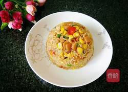 玉米火腿粒炒饭的做法图解9