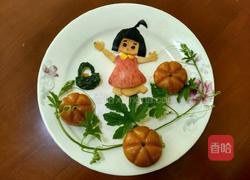 采摘的小女孩的做法图解7