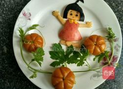 采摘的小女孩的做法图解6