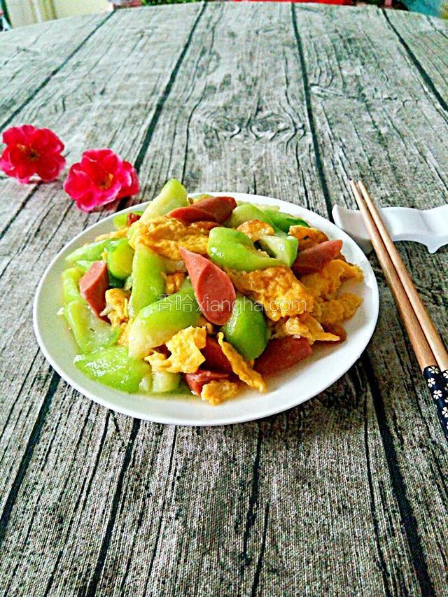 丝瓜火腿炒蛋
