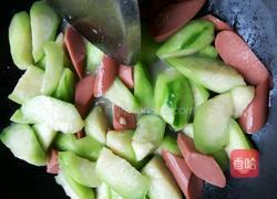 丝瓜火腿炒蛋的做法图解5