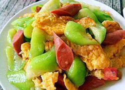 丝瓜火腿炒蛋的做法图解7