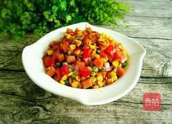 瓜子仁玉米粒炒火腿的做法图解9