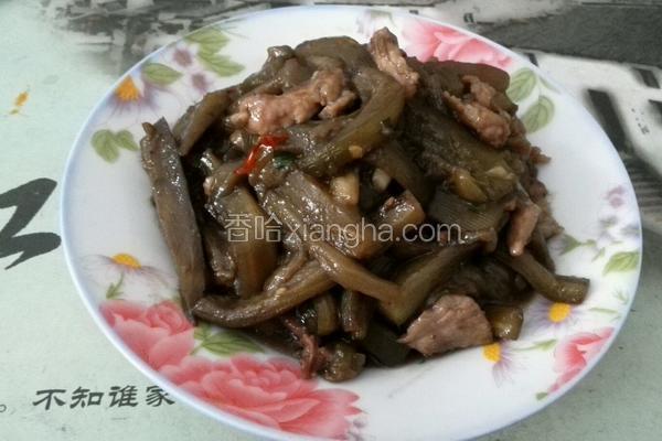 肉丝炒茄子