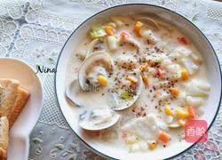 鲜奶芝士蛤蜊汤的做法图解9