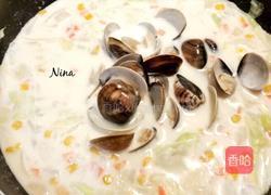 鲜奶芝士蛤蜊汤的做法图解7