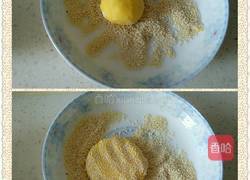 南瓜豆沙芝麻饼的做法图解8