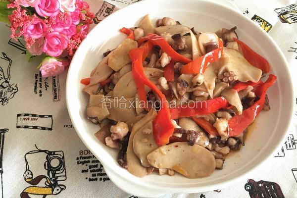 爆炒香辣鱿鱼杏鲍菇