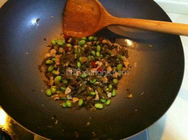 翻炒均匀后关火