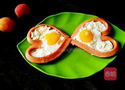 爱心火腿煎蛋的做法图解7