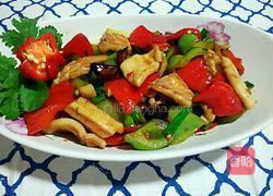 双椒爆鲜鱿的做法图解14