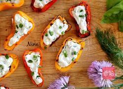 烤彩椒佐香草奶油奶酪的做法图解6