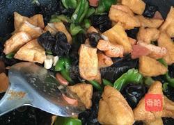 火腿木耳炒豆腐的做法图解6